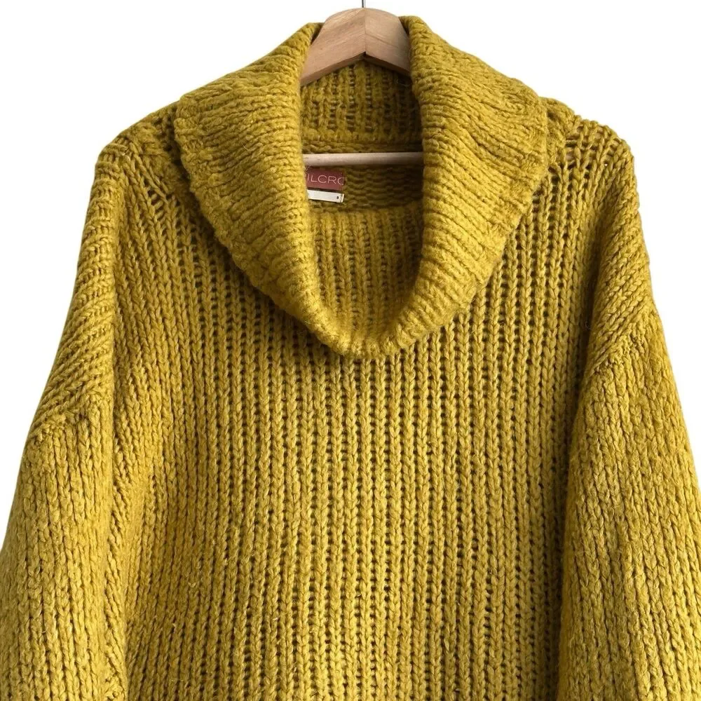 Anthropologie Pilcro Zamora Cowl Neck Sweater S Wool Alpaca Chunky Oversized